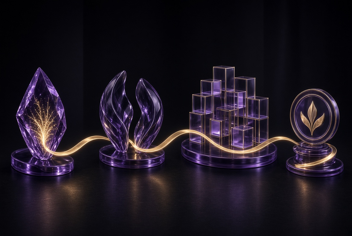 Four connected stages from idea to a confirmed website brief